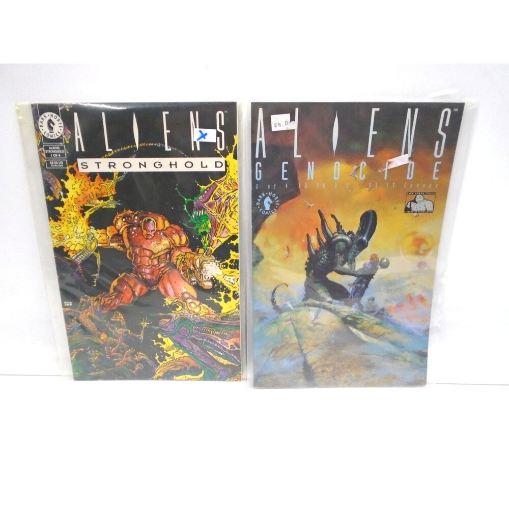 Aliens Lot of 2 Comic books Stronghold Genocide art by Doug Mahnke